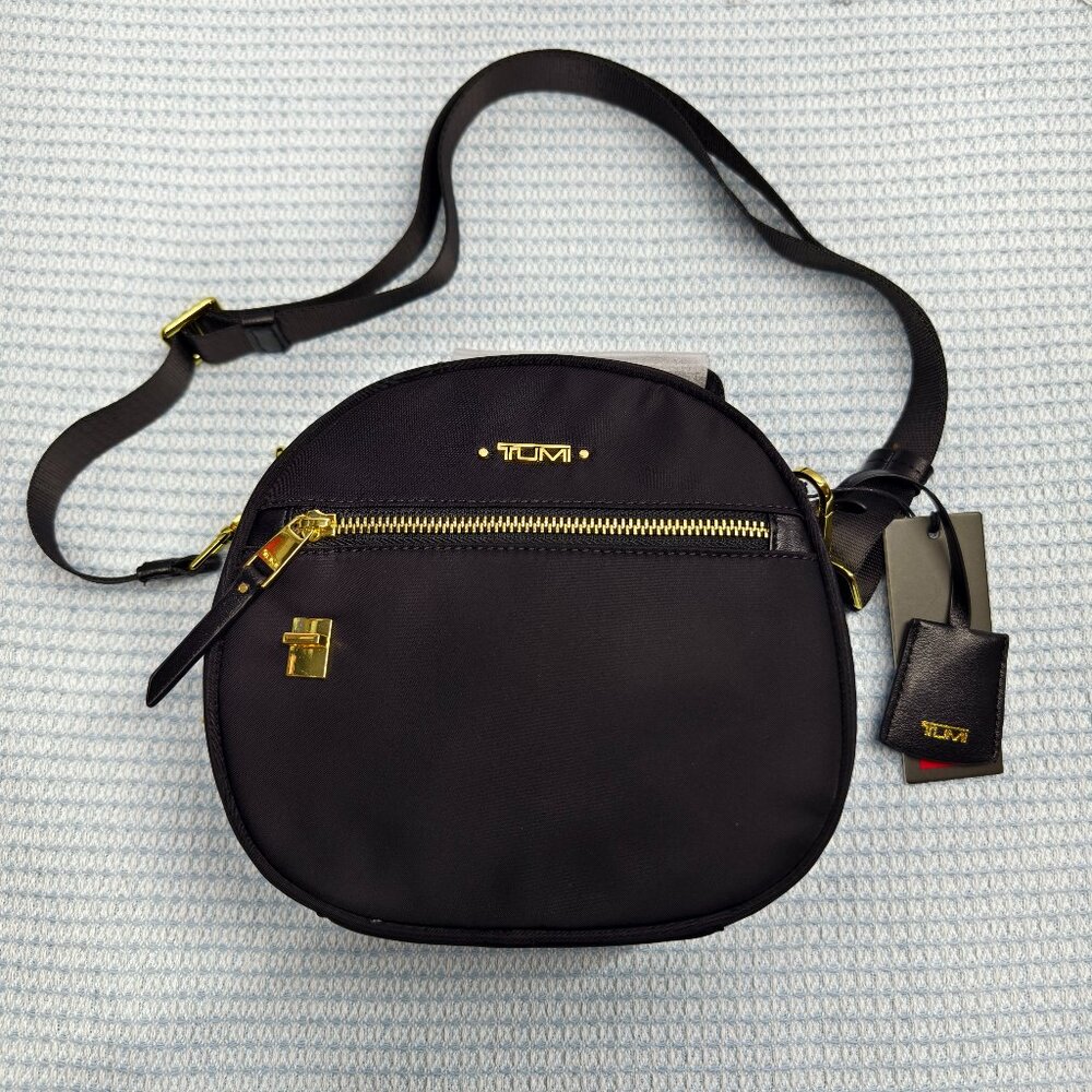 🎨TUMI Voyageur Round Crossbody Bag | Lightweight Nylon + RFID Pocket | NWT